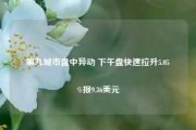 第九城市盘中异动 下午盘快速拉升5.05%报9.36美元