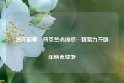 泽连斯基：乌克兰必须尽一切努力在明年结束战争