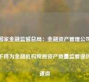 国家金融监督总局：金融资产管理公司不得为金融机构规避资产质量监管提供通道