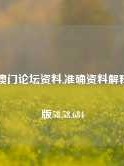 打开澳门论坛资料,准确资料解释落实版58.58.684