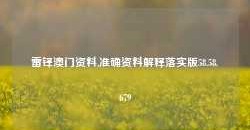 雷铎澳门资料,准确资料解释落实版58.58.679