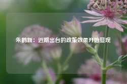 朱鹤新：近期出台的政策效果开始显现-第1张图片-贸易