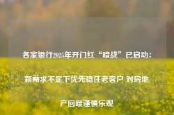 各家银行2025年开门红“暗战”已启动：新需求不足下优先稳住老客户 对房地产回暖谨慎乐观-第1张图片-贸易