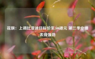 花旗：上调比亚迪目标价至500港元 第三季业绩表现强劲