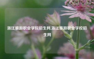 浙江旅游职业学院招生网,浙江旅游职业学校招生网