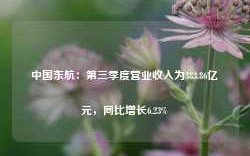 中国东航：第三季度营业收入为383.86亿元，同比增长6.23%