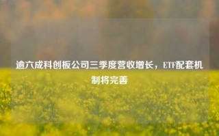 逾六成科创板公司三季度营收增长，ETF配套机制将完善