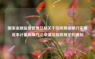 国家金融监督管理总局关于印发商业银行实施资本计量高级方法申请及验收规定的通知