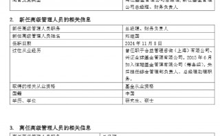 恒越基金高管变更：黄小坚结束4年4个月任期 郑继国升任总经理兼财务负责人