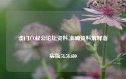 澳门六叔公论坛资料,准确资料解释落实版58.58.680