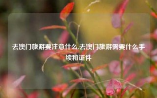 去澳门旅游要注意什么,去澳门旅游需要什么手续和证件