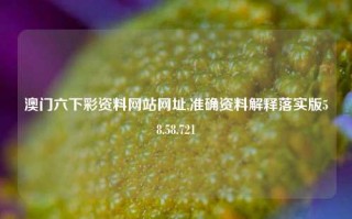 澳门六下彩资料网站网址,准确资料解释落实版58.58.721