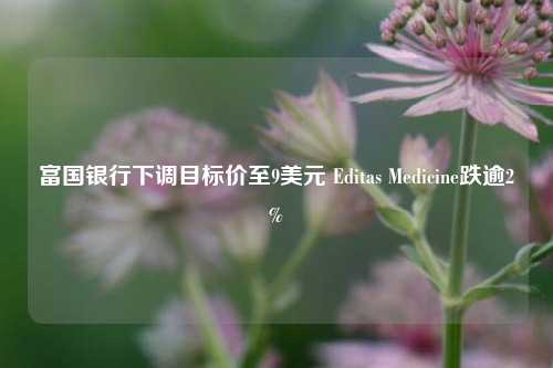 富国银行下调目标价至9美元 Editas Medicine跌逾2%-第1张图片-贸易