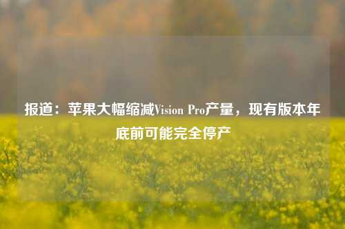 报道：苹果大幅缩减Vision Pro产量，现有版本年底前可能完全停产-第1张图片-贸易