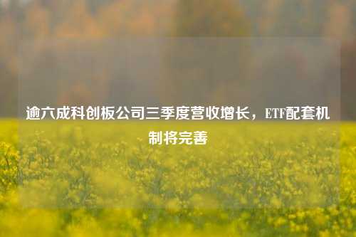 逾六成科创板公司三季度营收增长，ETF配套机制将完善-第1张图片-贸易