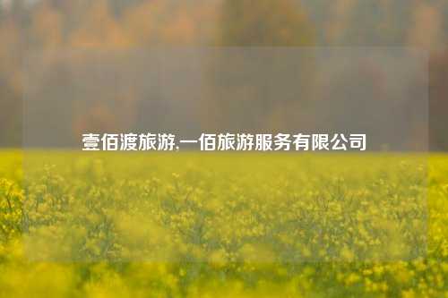 壹佰渡旅游,一佰旅游服务有限公司-第1张图片-贸易