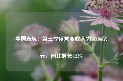 中国东航：第三季度营业收入为383.86亿元，同比增长6.23%-第1张图片-贸易